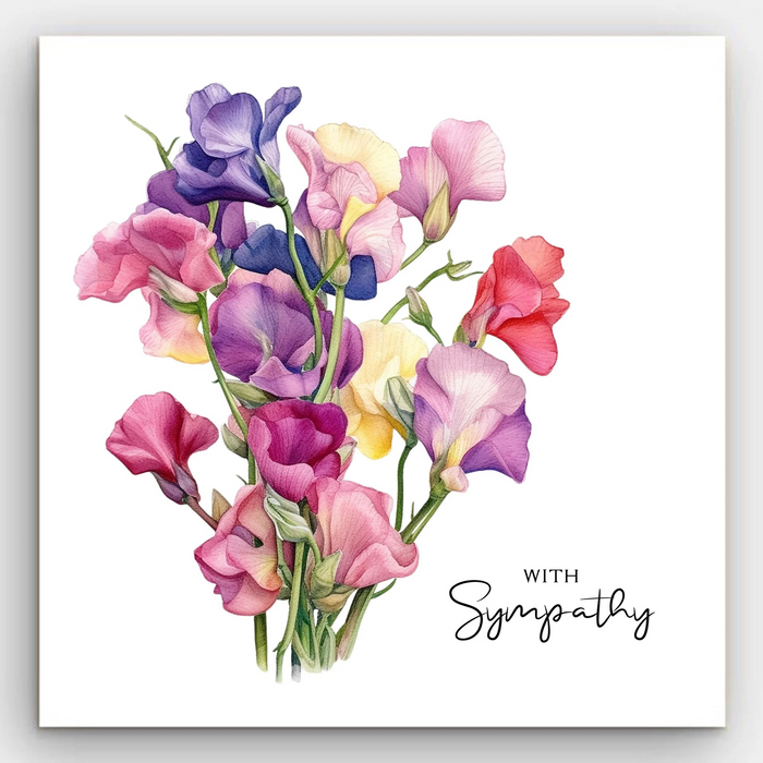 Sympathy - Sweet Peas Card