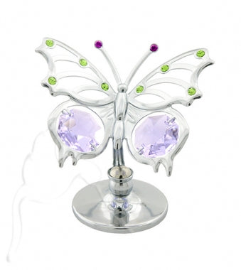 Crystocraft Mini Angelwing Butterfly - Silver