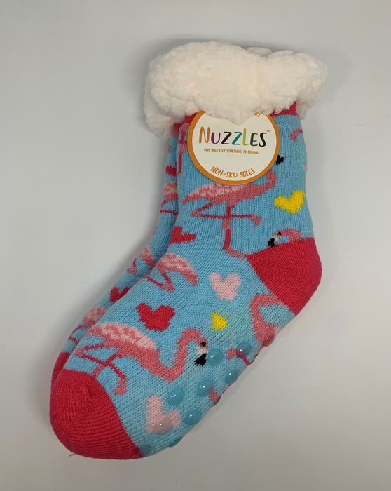 Nuzzles - Flamingo Hearts (Blue/Pink) - Girls (Approx Age 3-7)