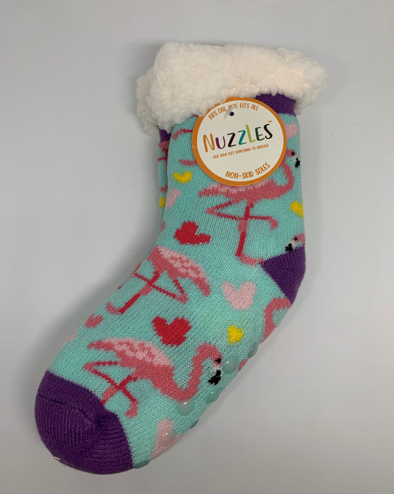 Nuzzles - Flamingo Hearts (Blue/Purple) - Girls (Approx Age 3-7)