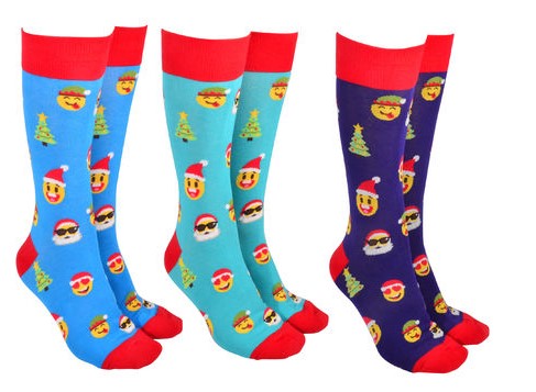 Sock Society - Kris Kringle - Christmas Emoji