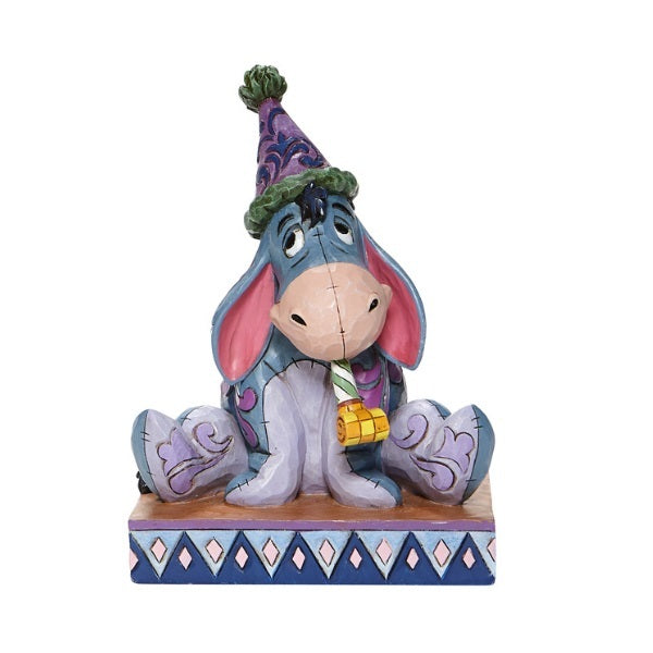 Jim Shore Disney Traditions - Eeyore with a Birthday Hat and Horn