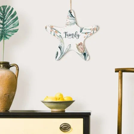 Flora Hanging Tin Sign - Star