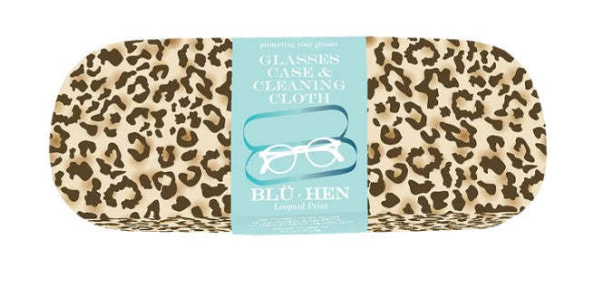Leopard Print Glasses Case & Cloth