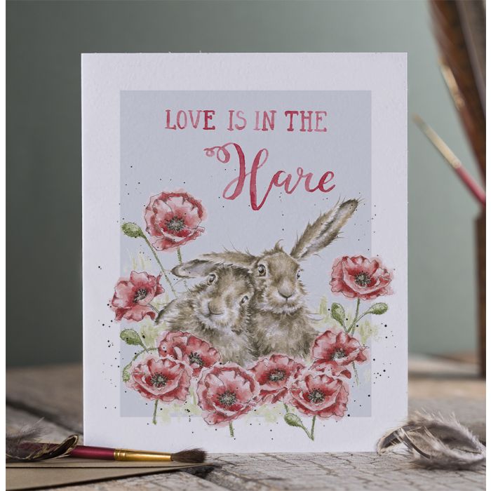 Wrendale Designs Card - Love Is In The Hare