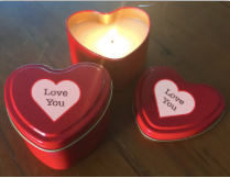 Heart Tin Candle