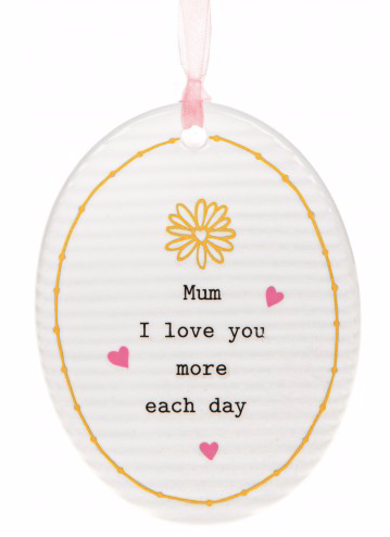 Thoughtful Words Mum Love You Oval Plaque