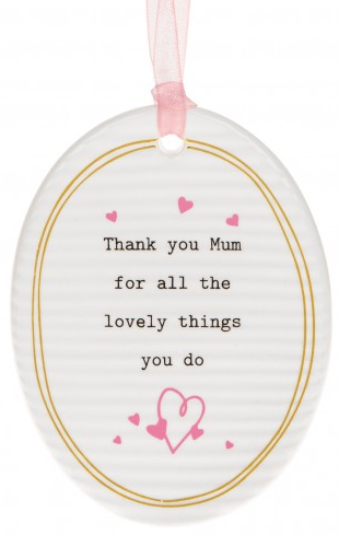 Thoughtful Words Thank You Mum Oval Plaque