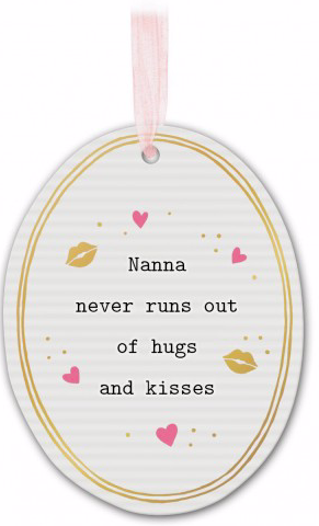 Thoughtful Words Nanna Hugs Oval Plaque