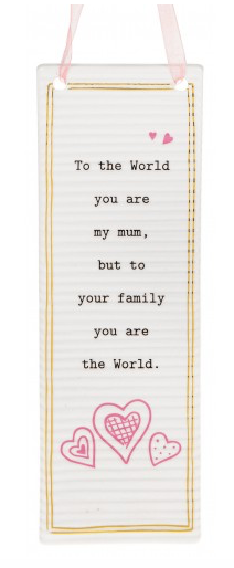 Thoughtful Words Mum World Rectangle Plaque