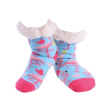 Nuzzles - Flamingo Hearts (Blue/Pink) - Girls (Approx Age 3-7)