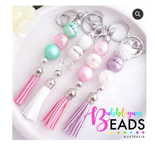 Bubblegum Beads Keyring