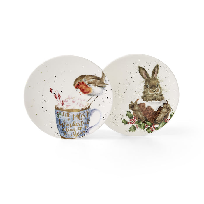 Wrendale Designs Coupe Plate (Set/2) - Robin & Bunny