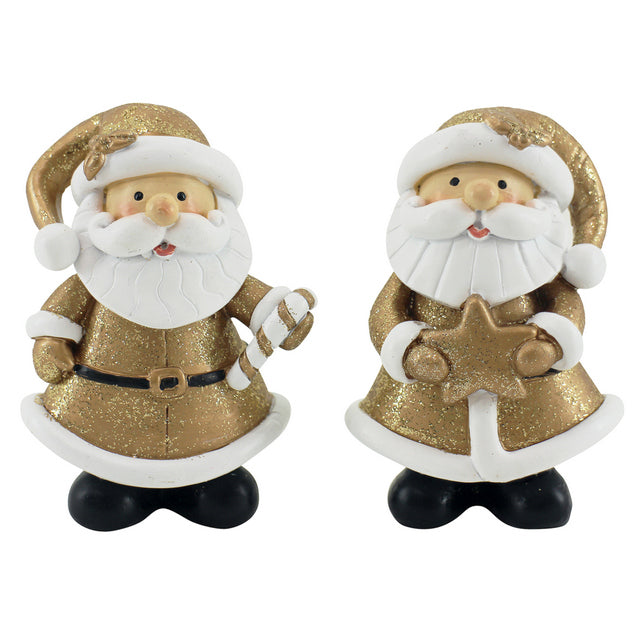 Gold Santas With Cane & Star
