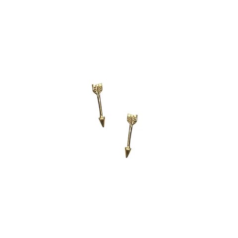 Petals Australia Gold Plated Stud Earrings - Arrow