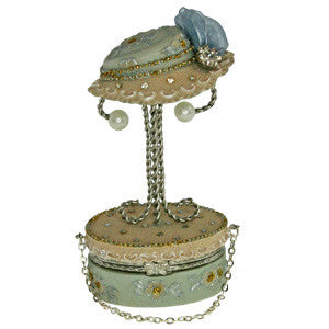Earring and Trinket Box - Pastel Blue