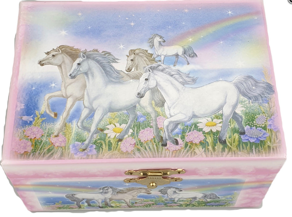 Musical Horses Rainbow Jewellery Box