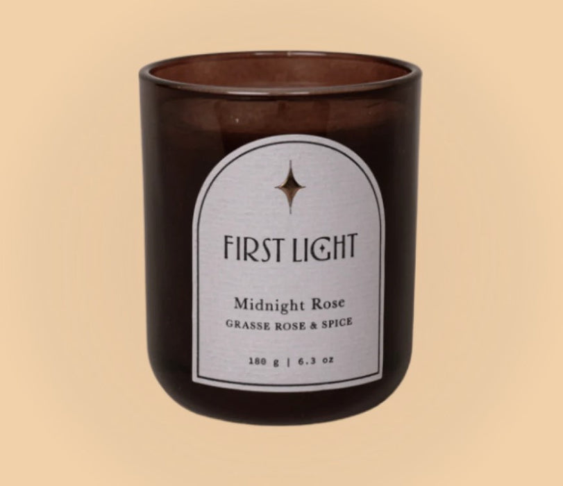 First Light Midnight Rose Standard Candle - 180g