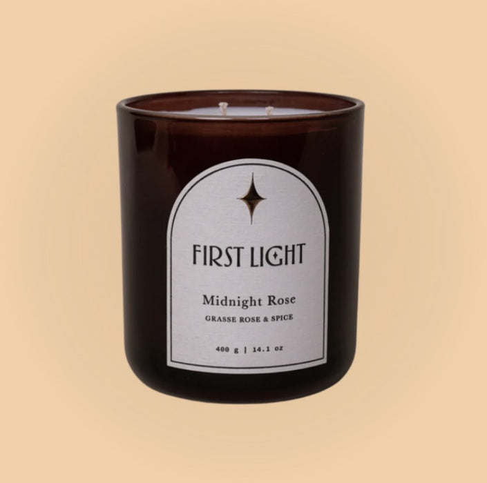 First Light Midnight Rose Large Candle - 400g