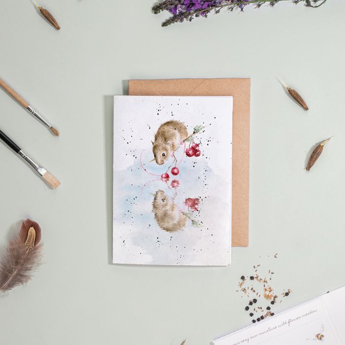 Wrendale Designs Card - The Berry Best Mouse