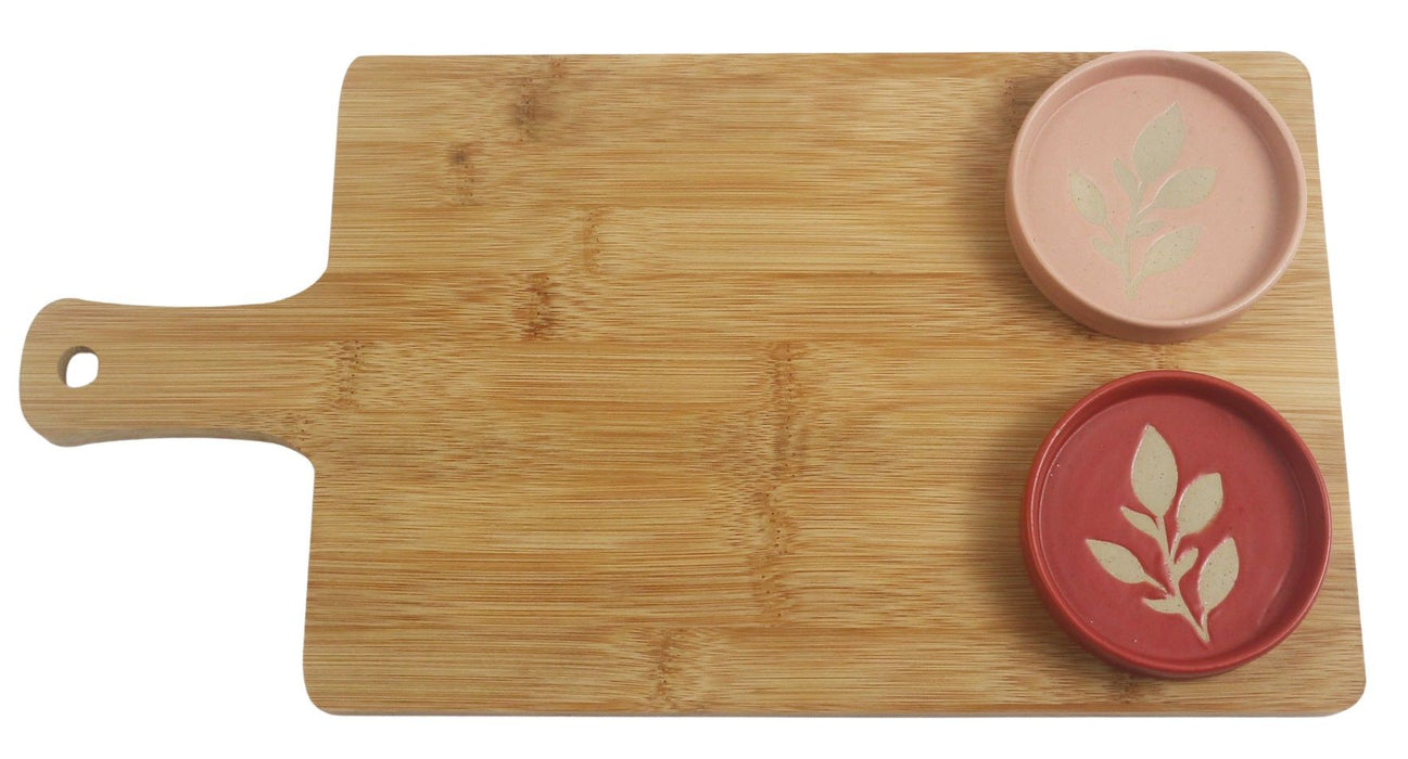 Shae Foliage Dish & Board - Pink/Terracotta
