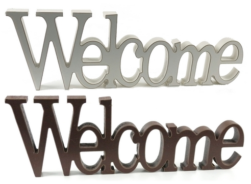 Welcome Wooden Cutout
