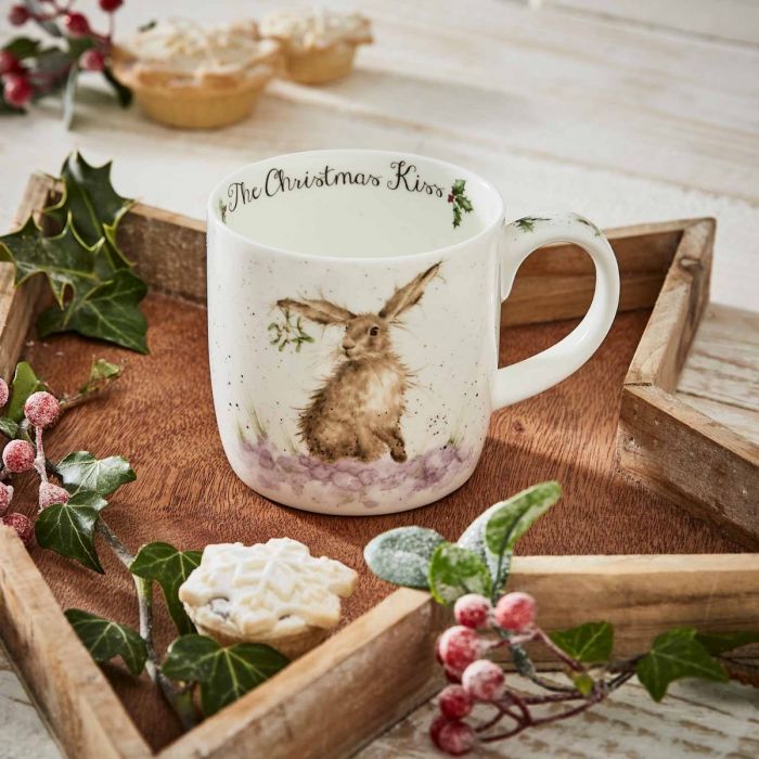 Wrendale Designs - 'The Christmas Kiss' Hare Mug